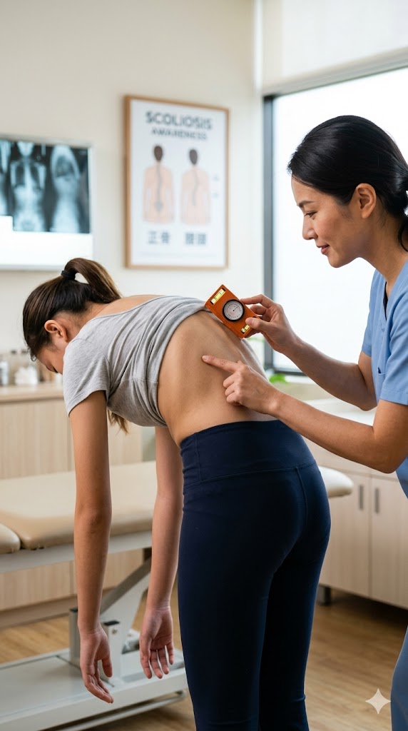 adam forward bend test